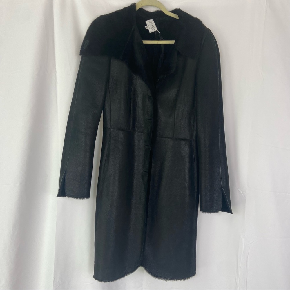 Armani collection genuine shearling coat